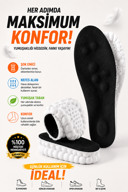 UltraSoft AirFlex Şok Emici Nefes Alan Ekstra Konfor Ayakkabı Tabanlığı