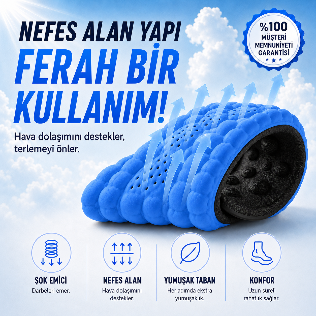 UltraSoft AirFlex Şok Emici Nefes Alan Ekstra Konfor Ayakkabı Tabanlığı